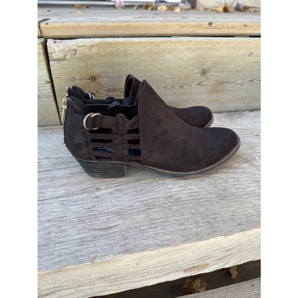 Women's Sugar Black Ankle Boots Size 7.5 - Picture 2 of 13